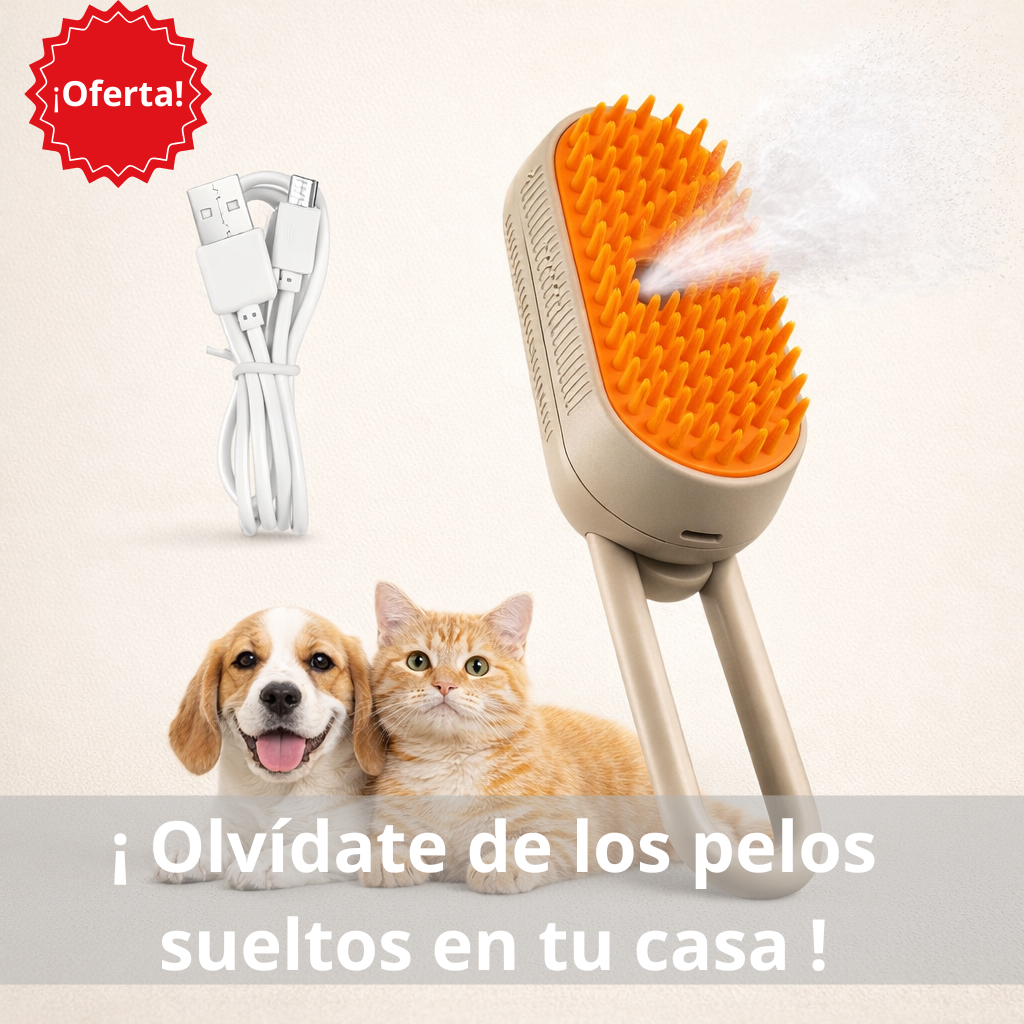 Cepillo de Vapor Con Mango🐱🐶